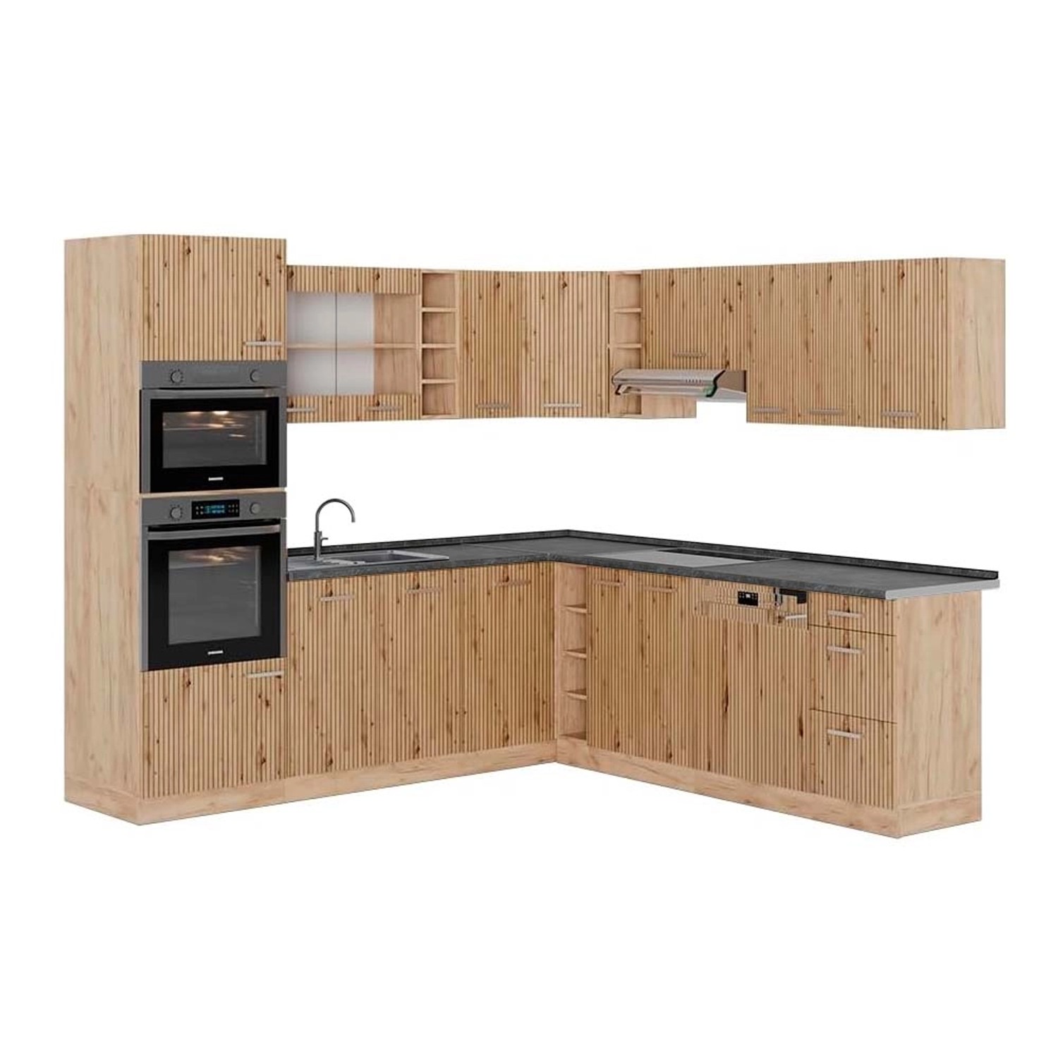 Vicco R-Line Eckküche Artisan-Eiche/Goldkraft Eiche 237 x 247 cm AP Anthrazit Vicco R-Line Eckküche Artisan-Eiche/Goldkraft Eiche 237 x 247 cm AP Anthrazit von Vicco