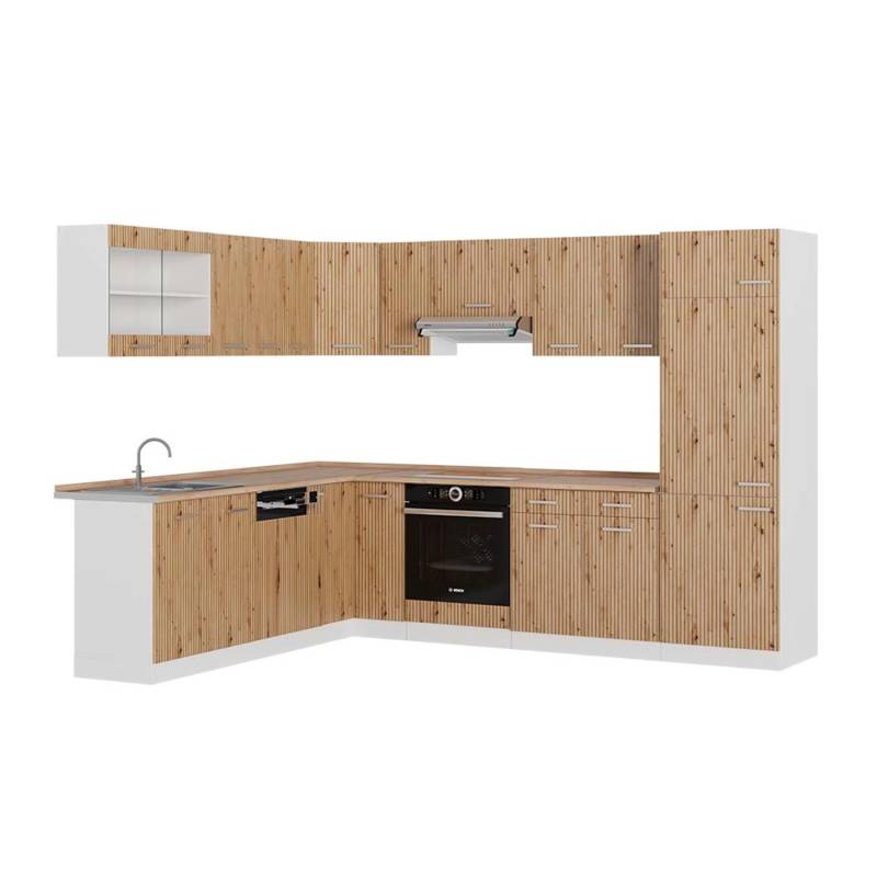 Vicco R-Line Eckküche Artisan Eiche/Weiß 227 x 287 cm AP Eiche von Vicco