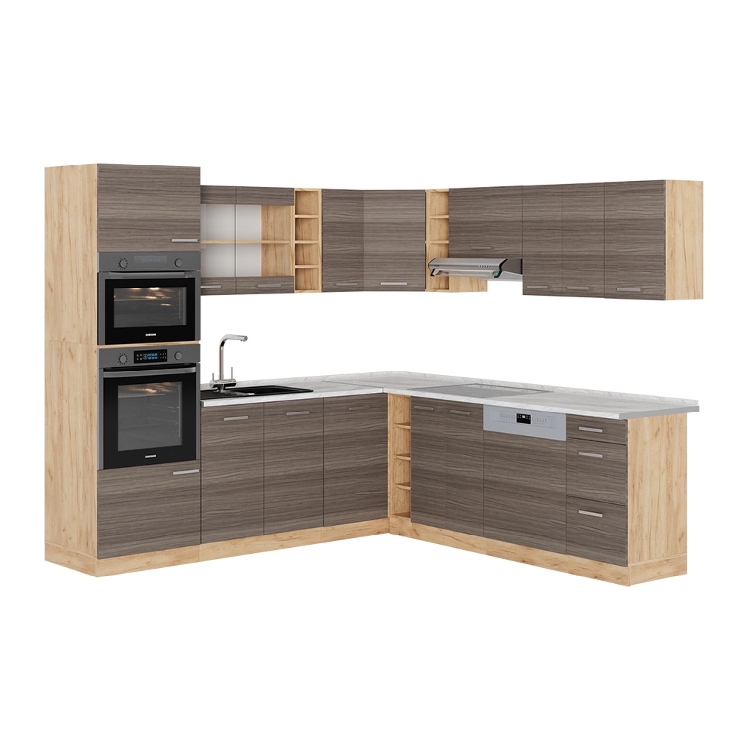 Vicco R-Line Eckküche Edelgrau/Goldkraft Eiche 237 x 247 cm AP Marmor Vicco R-Line Eckküche Edelgrau/Goldkraft Eiche 237 x 247 cm AP Marmor von Vicco