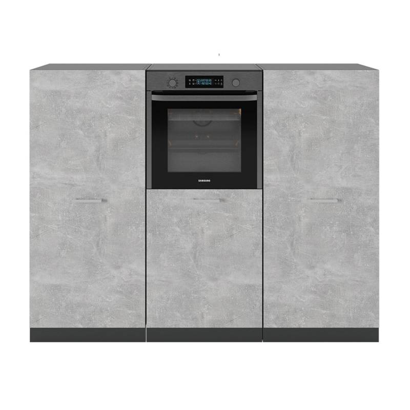 Vicco R-Line Küchenblock Beton/Anthrazit 180 cm ohne Arbeitsplatte von Vicco