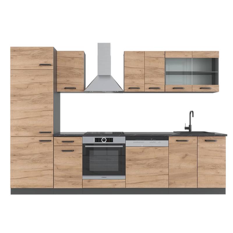 Vicco R-Line Küchenzeile Goldkraft Eiche/Anthrazit 300 cm ohne Arbeitsplatte Vicco R-Line Küchenzeile Goldkraft Eiche/Anthrazit 300 cm ohne Arbeitsplatte von Vicco