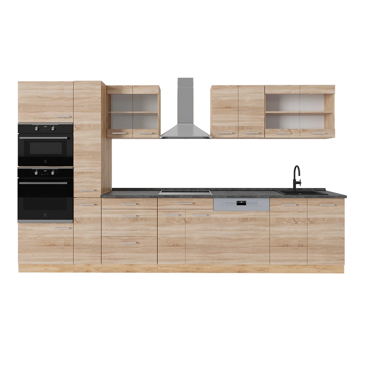 Vicco R-Line Küchenzeile Sonoma/Goldkraft Eiche 350 cm AP Anthrazit Vicco R-Line Küchenzeile Sonoma/Goldkraft Eiche 350 cm AP Anthrazit von Vicco