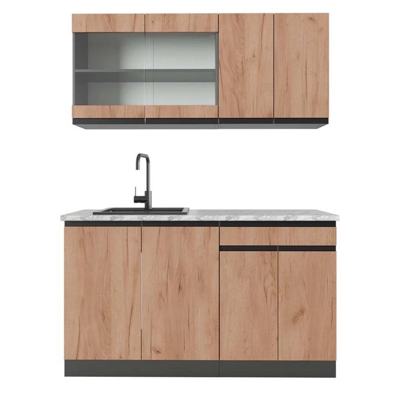 Vicco R-Line SingleKüche Goldkraft Eiche/Anthrazit 140 cm AP Marmor Opt 2 Vicco R-Line SingleKüche Goldkraft Eiche/Anthrazit 140 cm AP Marmor Opt 2 von Vicco