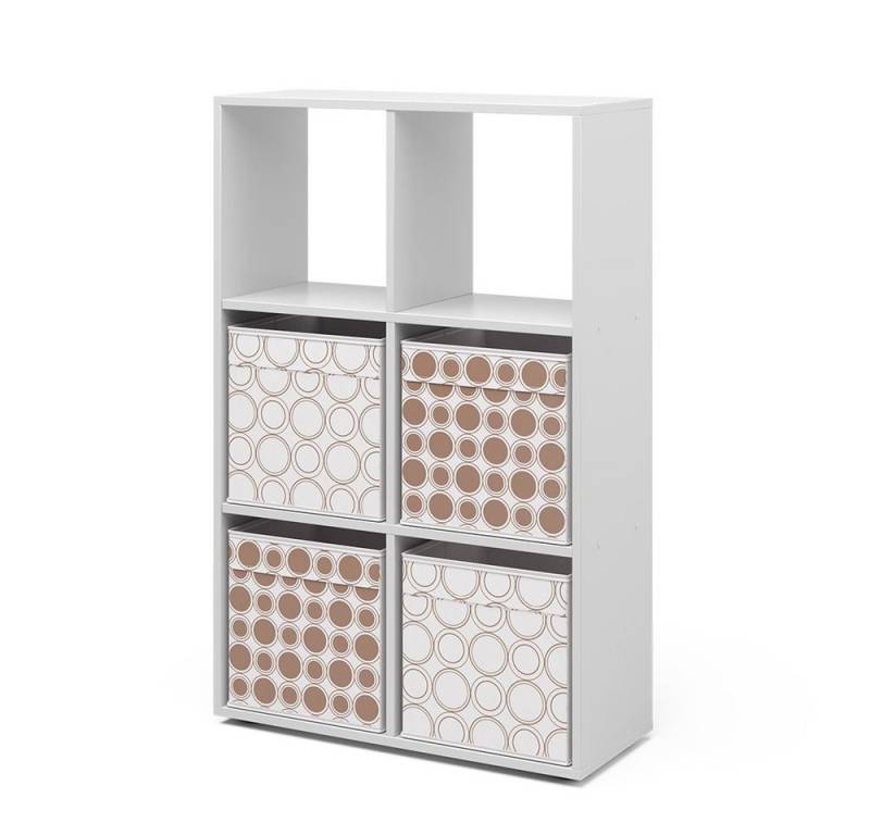 Vicco Raumteiler, Weiß, 72 x 108 cm mit 4 Faltboxen opt.1 Vicco Raumteiler, Weiß, 72 x 108 cm mit 4 Faltboxen opt.1 von Vicco