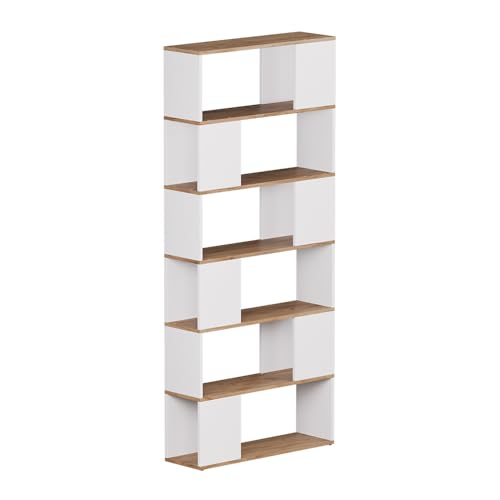 Vicco Raumteiler Eneos, Weiß/Goldkraft Eiche, 80 x 186 cm von Vicco