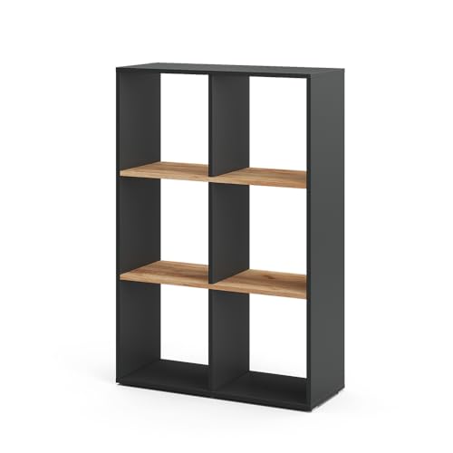 Vicco Raumteiler Karree, Anthrazit/Goldkraft Eiche, 72 x 107.8 cm von Vicco