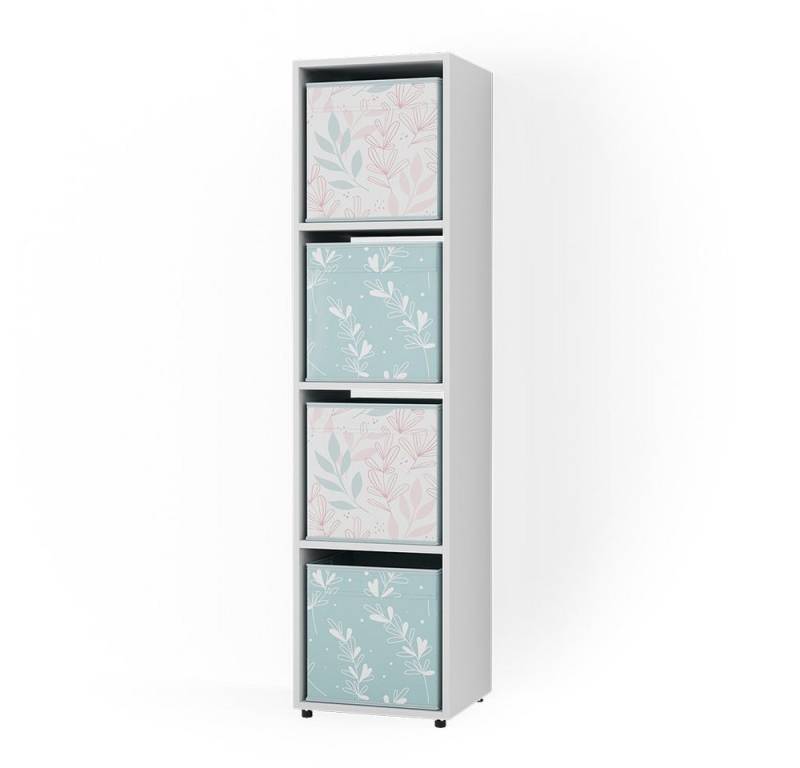 Vicco Raumteiler Ludus, Weiß, 142.5 x 36.2 cm mit 2 Faltboxen opt.2 von Vicco