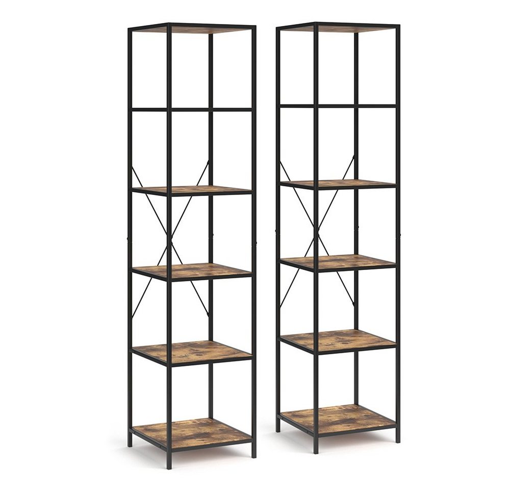 Vicco Raumteilerregal Fyrk, Eiche rustikal/Schwarz, 40 x 174 cm 2er Set Vicco Raumteilerregal Fyrk, Eiche rustikal/Schwarz, 40 x 174 cm 2er Set von Vicco