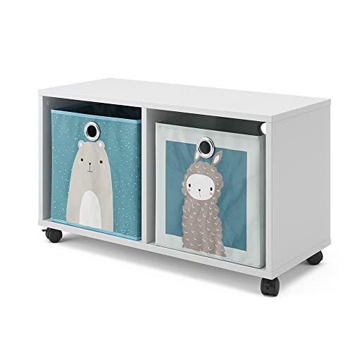 Vicco Kinderregal Weiß mit 2 Faltboxen - 72x42x31 cm hergestellt aus Spanplatte - Bücherregal perfekt fürs Kinderzimmer, Praktisch & mobil – ideal für Zuhause Vicco Kinderregal Weiß mit 2 Faltboxen - 72x42x31 cm hergestellt aus Spanplatte - Bücherregal perfekt fürs Kinderzimmer, Praktisch & mobil – ideal für Zuhause von Vicco