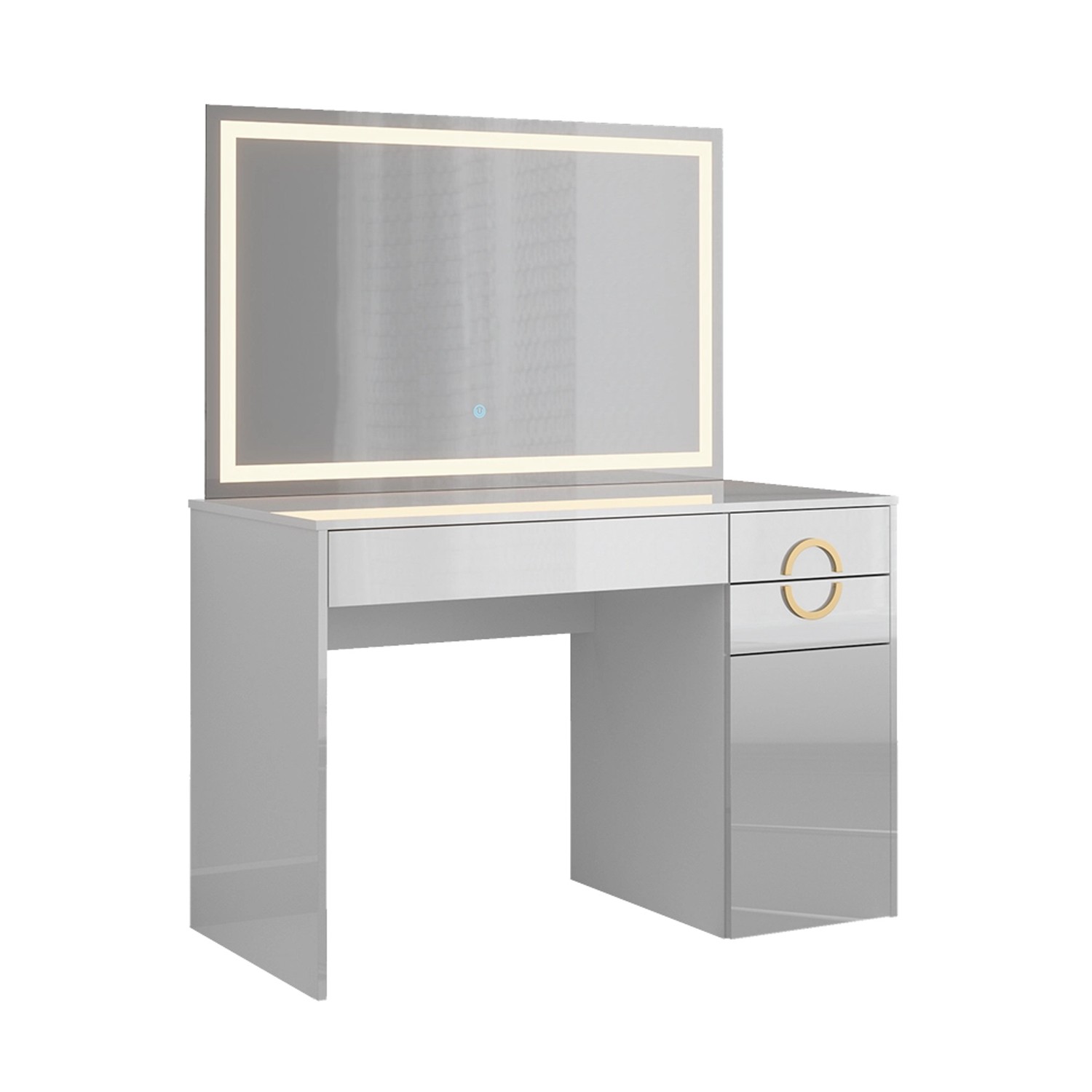 Vicco Schminktisch Adela Weiß/Weiß 115 cm mit LED-Spiegel von Vicco