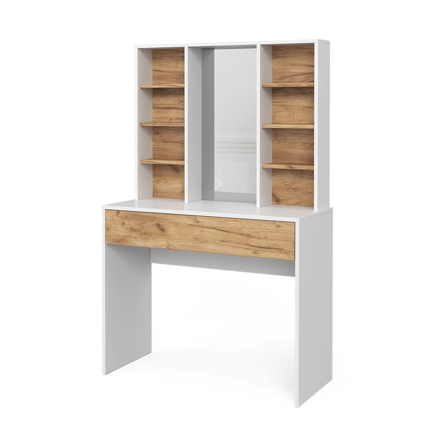 Vicco Schminktisch Alexa Goldkraft Eiche/Weiß/Weiß 93 cm mit Spiegel Vicco Schminktisch Alexa Goldkraft Eiche/Weiß/Weiß 93 cm mit Spiegel von Vicco