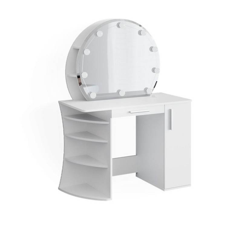 Vicco Schminktisch Almina, Weiß, 100 cm mit LED Beleuchtung Vicco Schminktisch Almina, Weiß, 100 cm mit LED Beleuchtung von Vicco