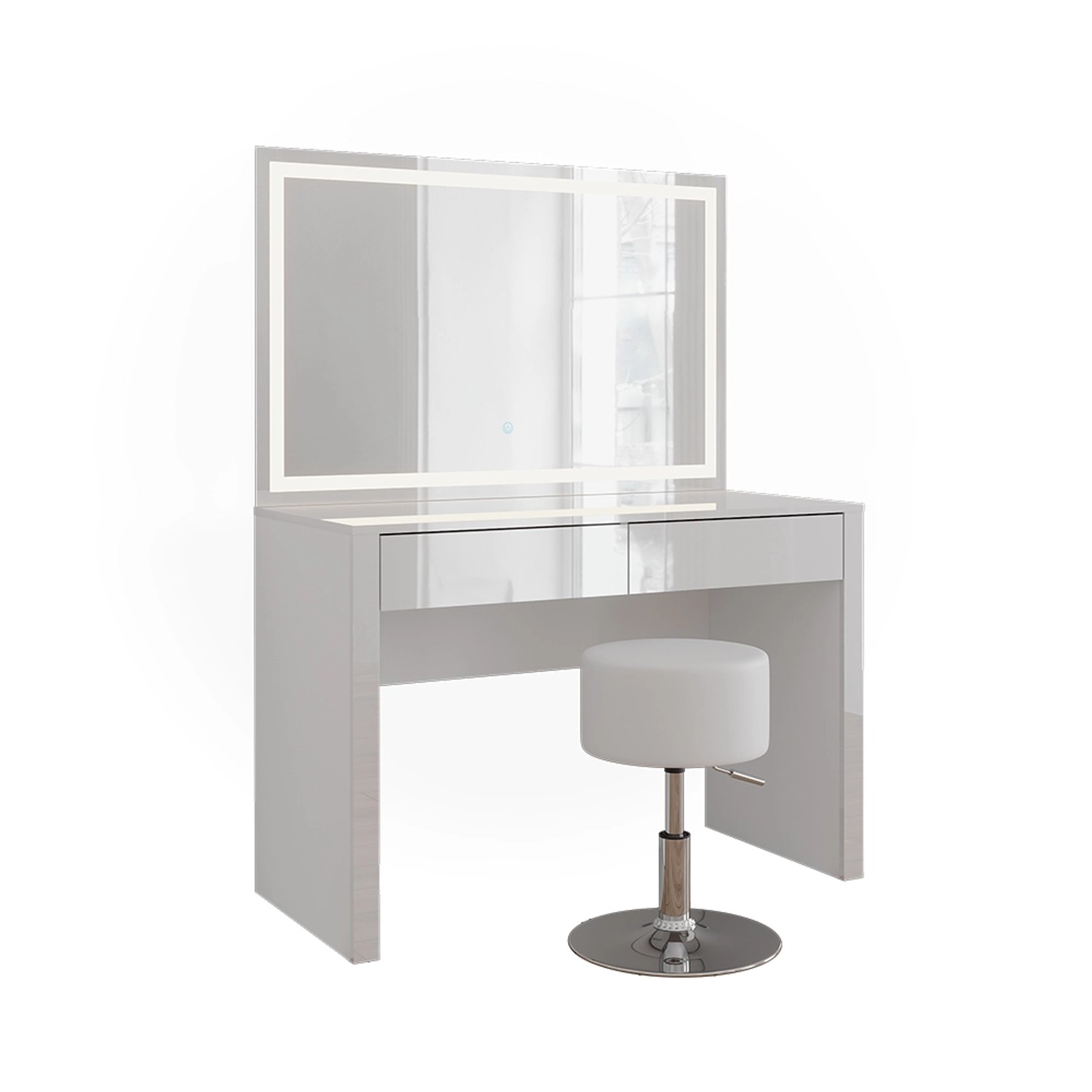 Vicco Schminktisch Annabelle Weiß Hochglanz/Weiß 110 cm mit LED-Spiegel und Hocker Vicco Schminktisch Annabelle Weiß Hochglanz/Weiß 110 cm mit LED-Spiegel und Hocker von Vicco