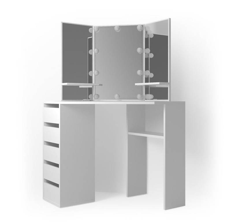 Vicco Schminktisch Arielle, Weiß, 110 cm mit LED Beleuchtung Vicco Schminktisch Arielle, Weiß, 110 cm mit LED Beleuchtung von Vicco