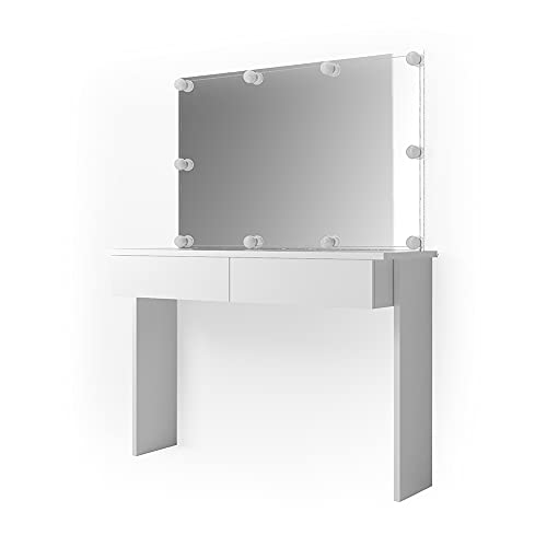 Vicco Schminktisch Azur, Weiß, 120 cm mit LED Beleuchtung von Vicco