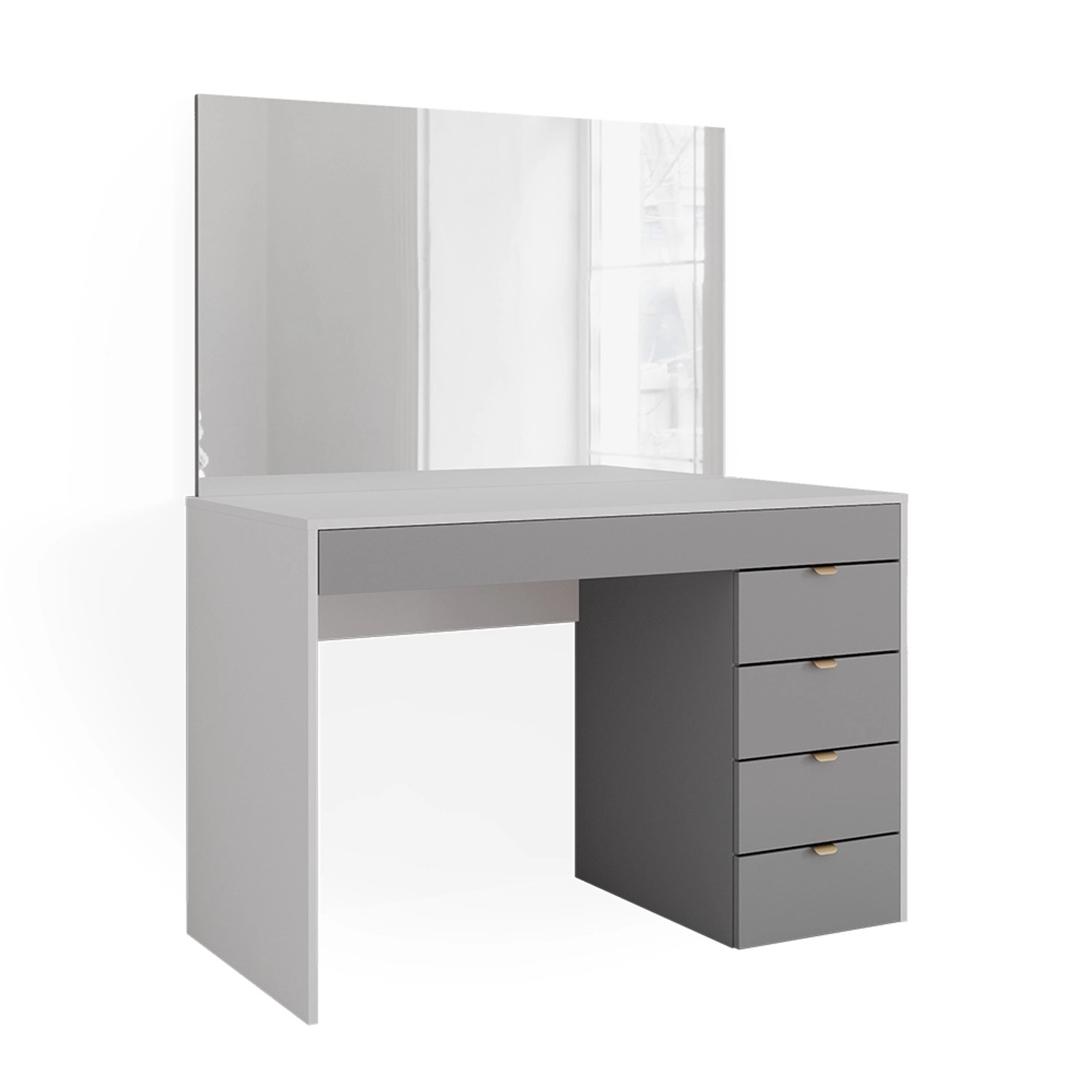 Vicco Schminktisch Elise Weiß/Grau/Grau/Grau 115 cm mit Spiegel Vicco Schminktisch Elise Weiß/Grau/Grau/Grau 115 cm mit Spiegel von Vicco