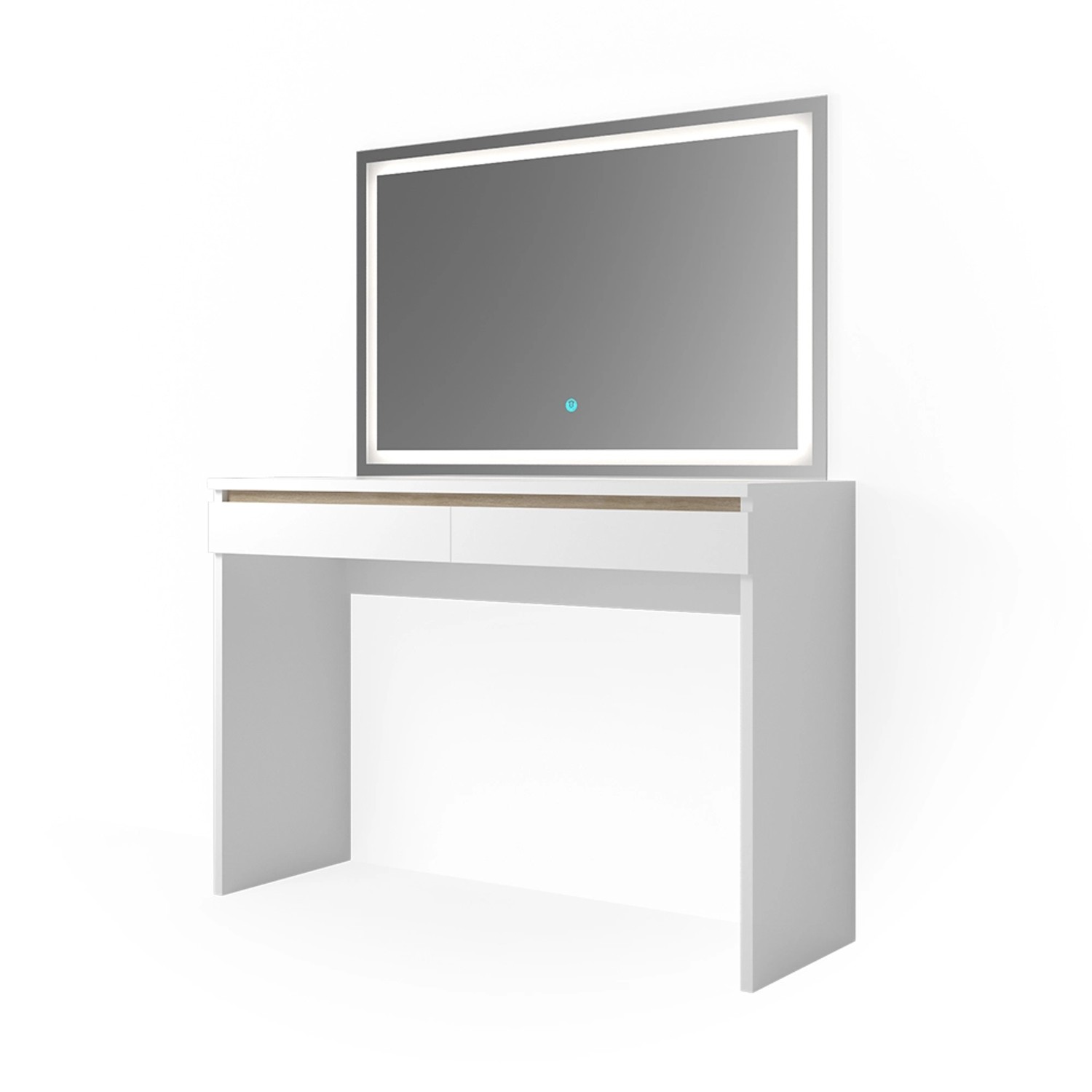 Vicco Schminktisch Emma Weiß 120 cm mit LED-Spiegel von Vicco