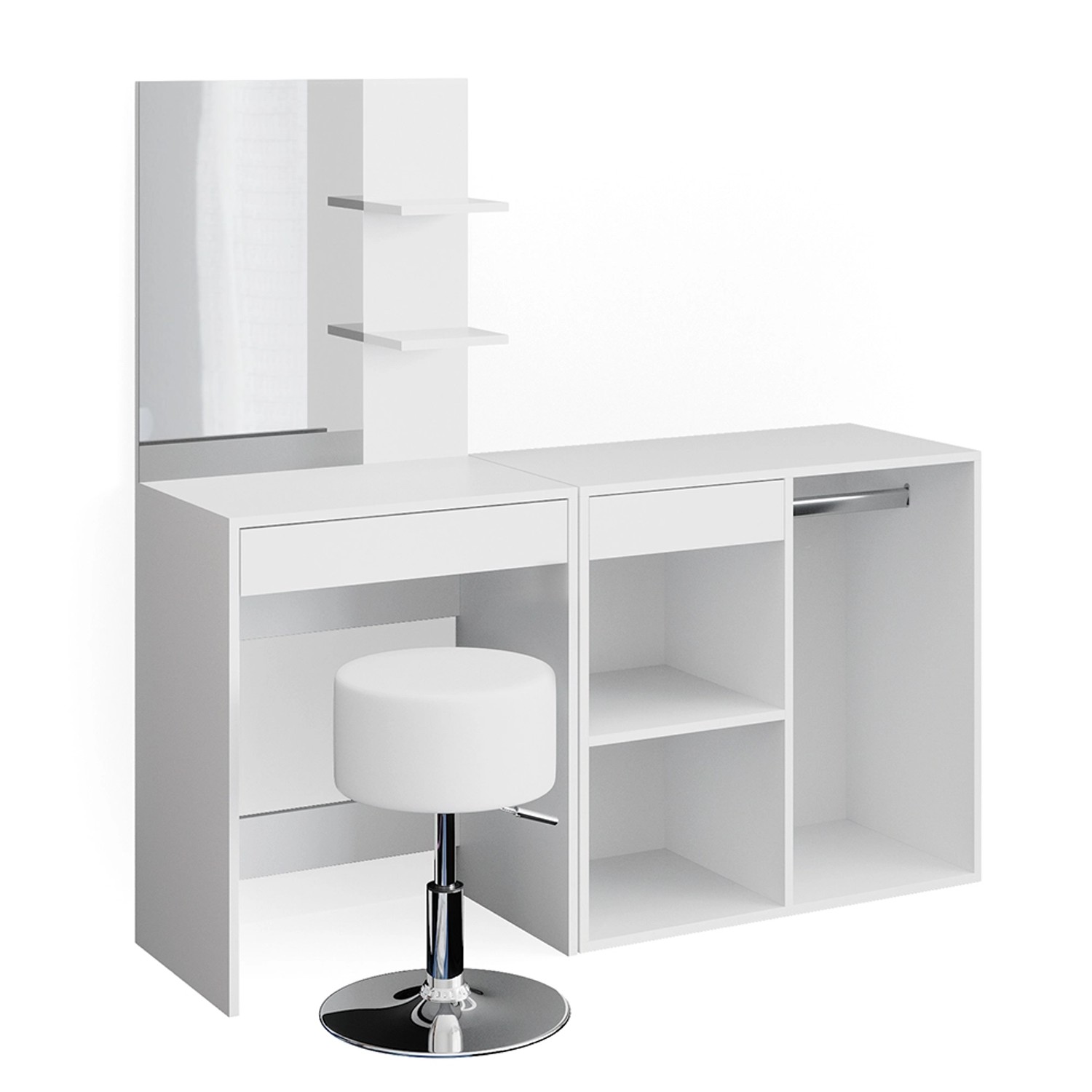 Vicco Schminktisch Isabelle Weiß 60 cm mit Hocker Opt 2 Vicco Schminktisch Isabelle Weiß 60 cm mit Hocker Opt 2 von Vicco