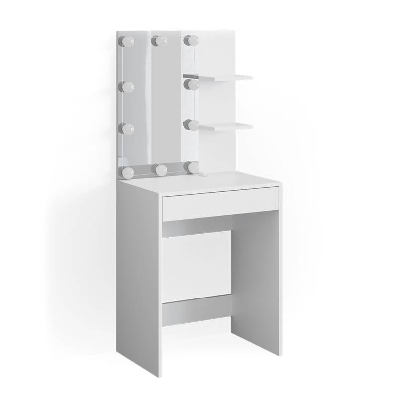 Vicco Schminktisch Isabelle Weiß 60 cm mit LED Beleuchtung von Vicco