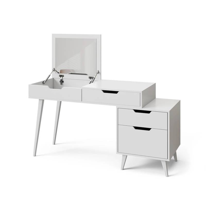 Vicco Schminktisch Judy Weiß 145 x 125.5 cm mit Spiegel von Vicco