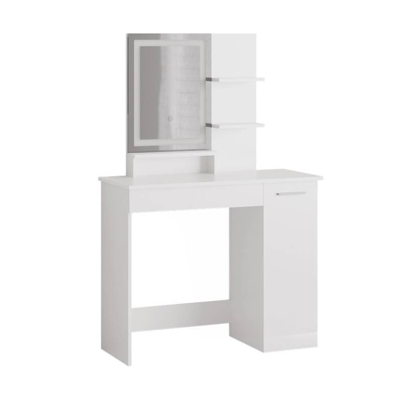Vicco Schminktisch Julia Weiß 90 cm mit LED-Spiegel von Vicco