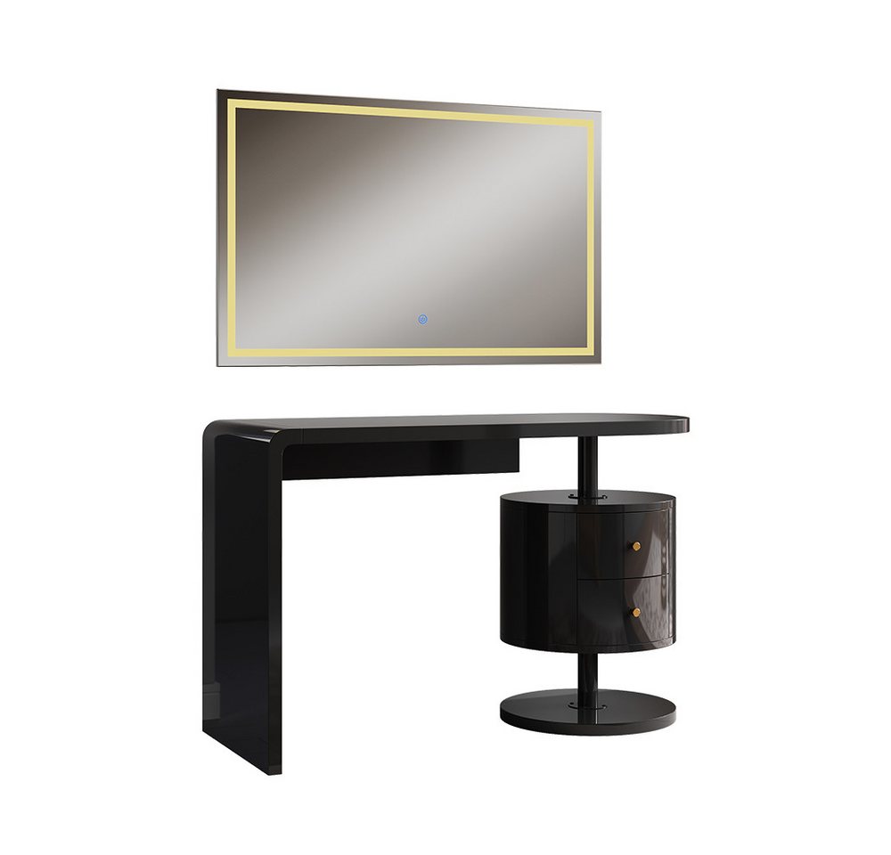 Vicco Schminktisch Lara, Schwarz Hochglanz, 120 cm mit LED-Spiegel Vicco Schminktisch Lara, Schwarz Hochglanz, 120 cm mit LED-Spiegel von Vicco