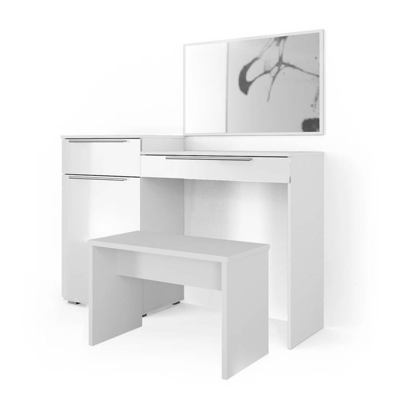 Vicco Schminktisch Lilli Weiß 135 cm mit Bank von Vicco