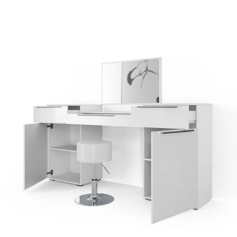 Vicco Schminktisch Lilli Weiß 190 cm mit Hocker von Vicco