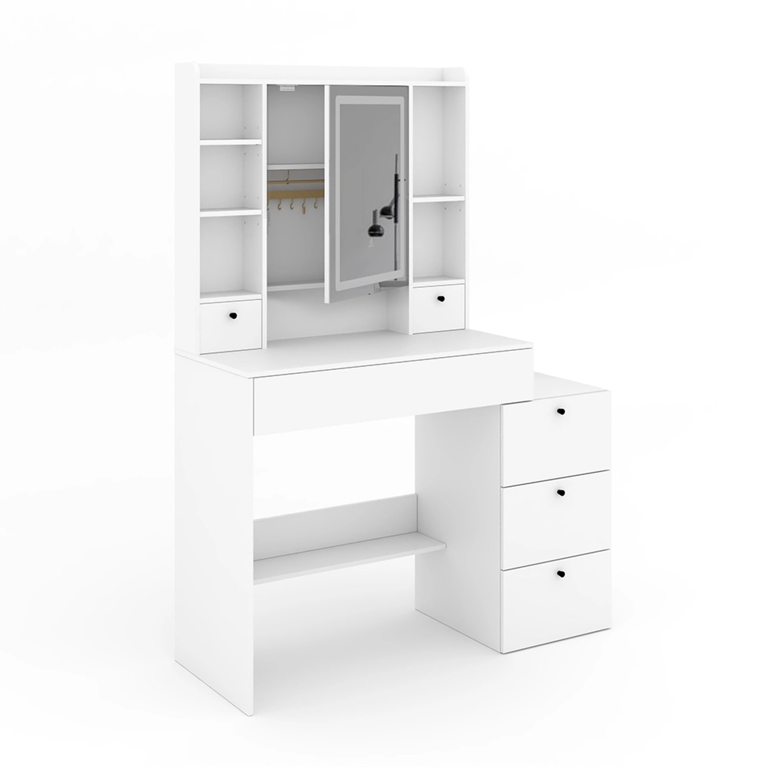 Vicco Schminktisch Livora Weiß 106 cm mit LED-Spiegel Vicco Schminktisch Livora Weiß 106 cm mit LED-Spiegel von Vicco