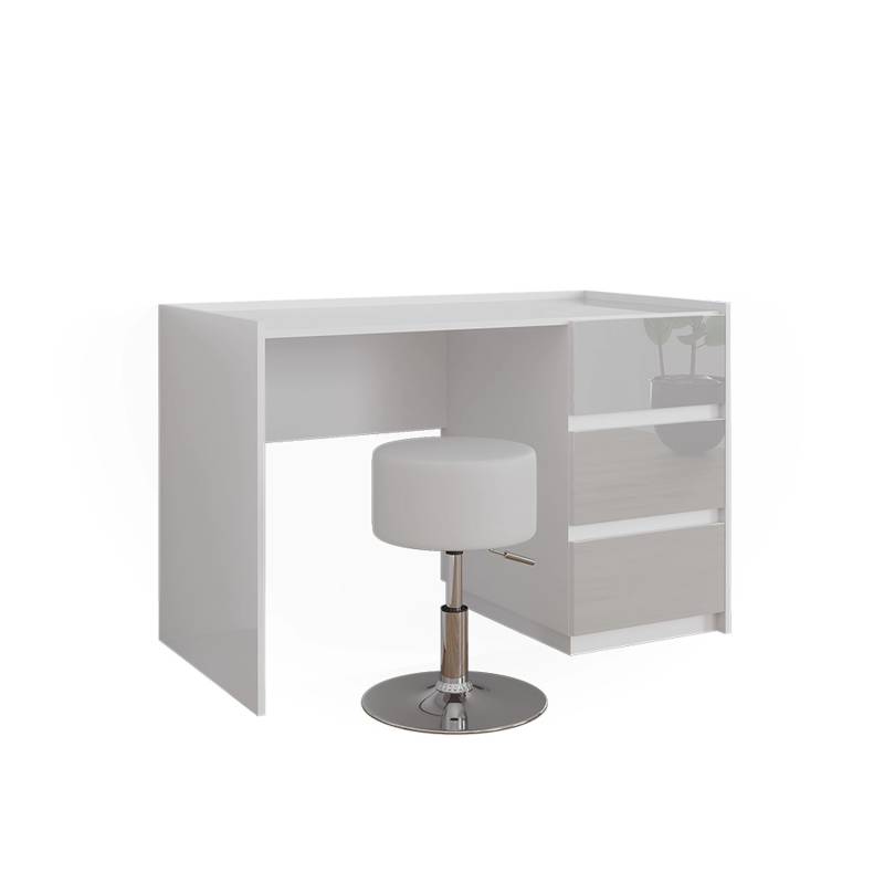 Vicco Schminktisch Marla Weiß Hochglanz 120 cm mit Hocker von Vicco