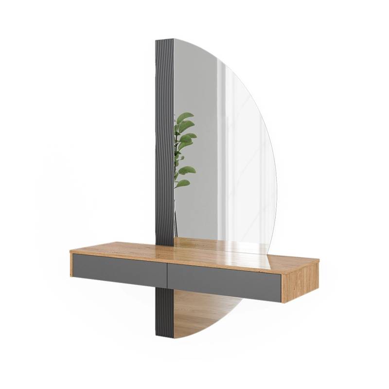 Vicco Schminktisch Melisa Grau/Eiche 120 cm mit 2 Schubladen von Vicco