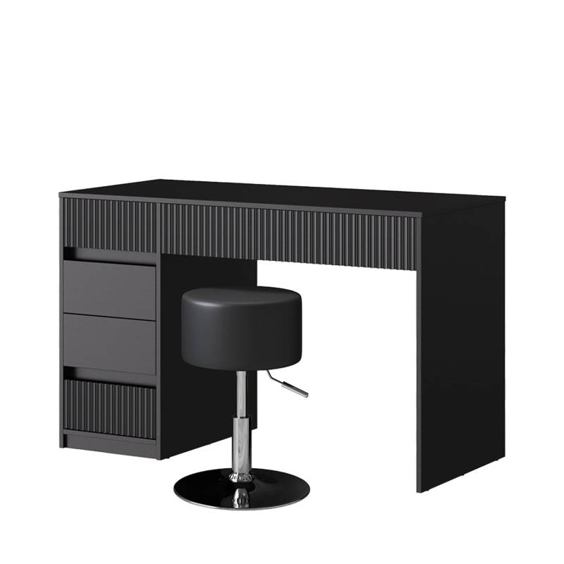 Vicco Schminktisch Omira Schwarz 120 cm mit Hocker von Vicco