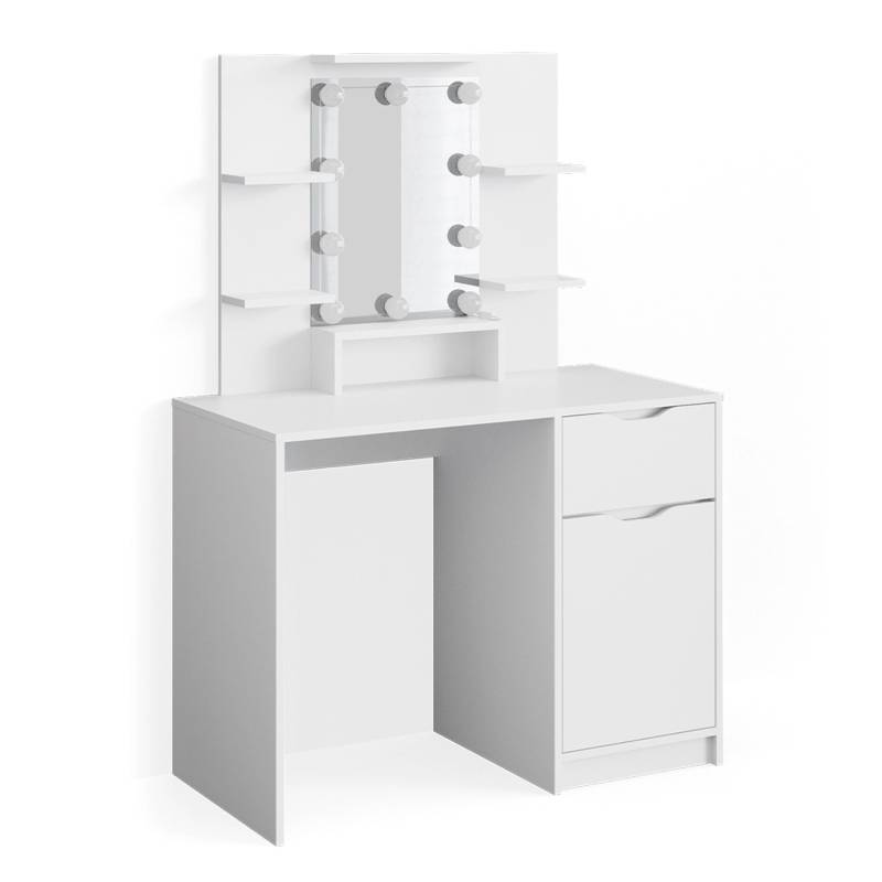 Vicco Schminktisch Ruben Little Weiß 100 cm mit LED Beleuchtung von Vicco