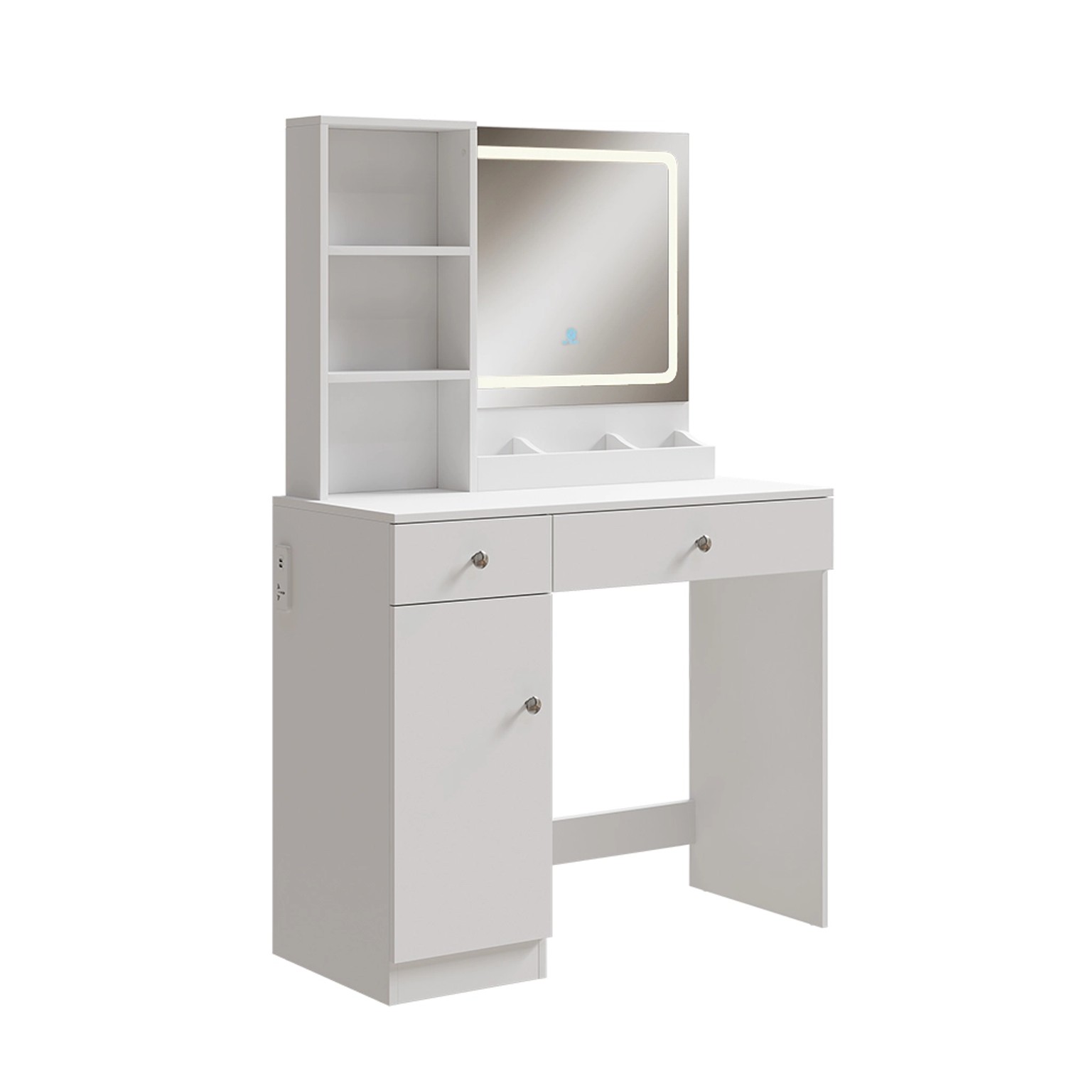 Vicco Schminktisch Silvia Weiß 90 cm mit LED-Spiegel Vicco Schminktisch Silvia Weiß 90 cm mit LED-Spiegel von Vicco