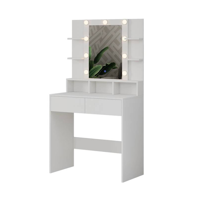 Vicco Schminktisch Taylor Weiß 80 cm mit LED Beleuchtung von Vicco