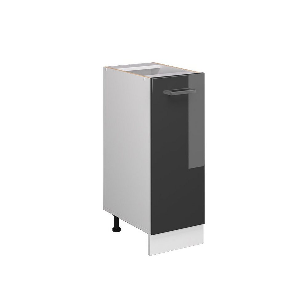 Vicco Schranksystem R-Line, Anthrazit Hochglanz/Weiß, 30 cm mit Tür, ohne Arbeitsplatte von Vicco