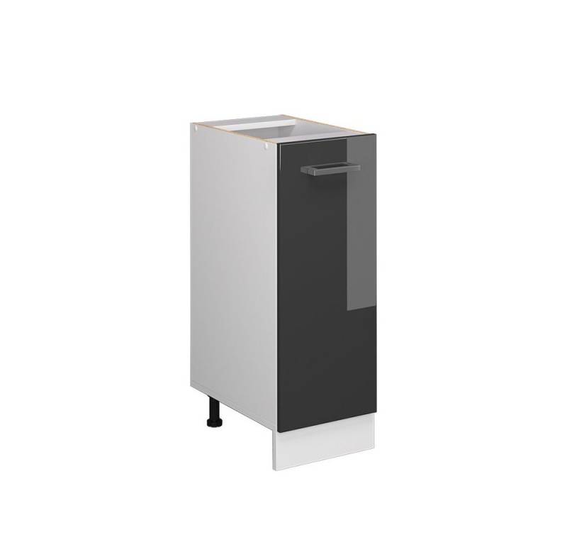 Vicco Schranksystem R-Line, Anthrazit Hochglanz/Weiß, 30 cm mit Tür, ohne Arbeitsplatte von Vicco
