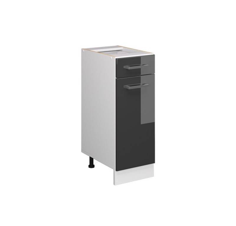 Vicco Schranksystem R-Line, Anthrazit Hochglanz/Weiß, 30cm mit Schublade, ohne AP von Vicco