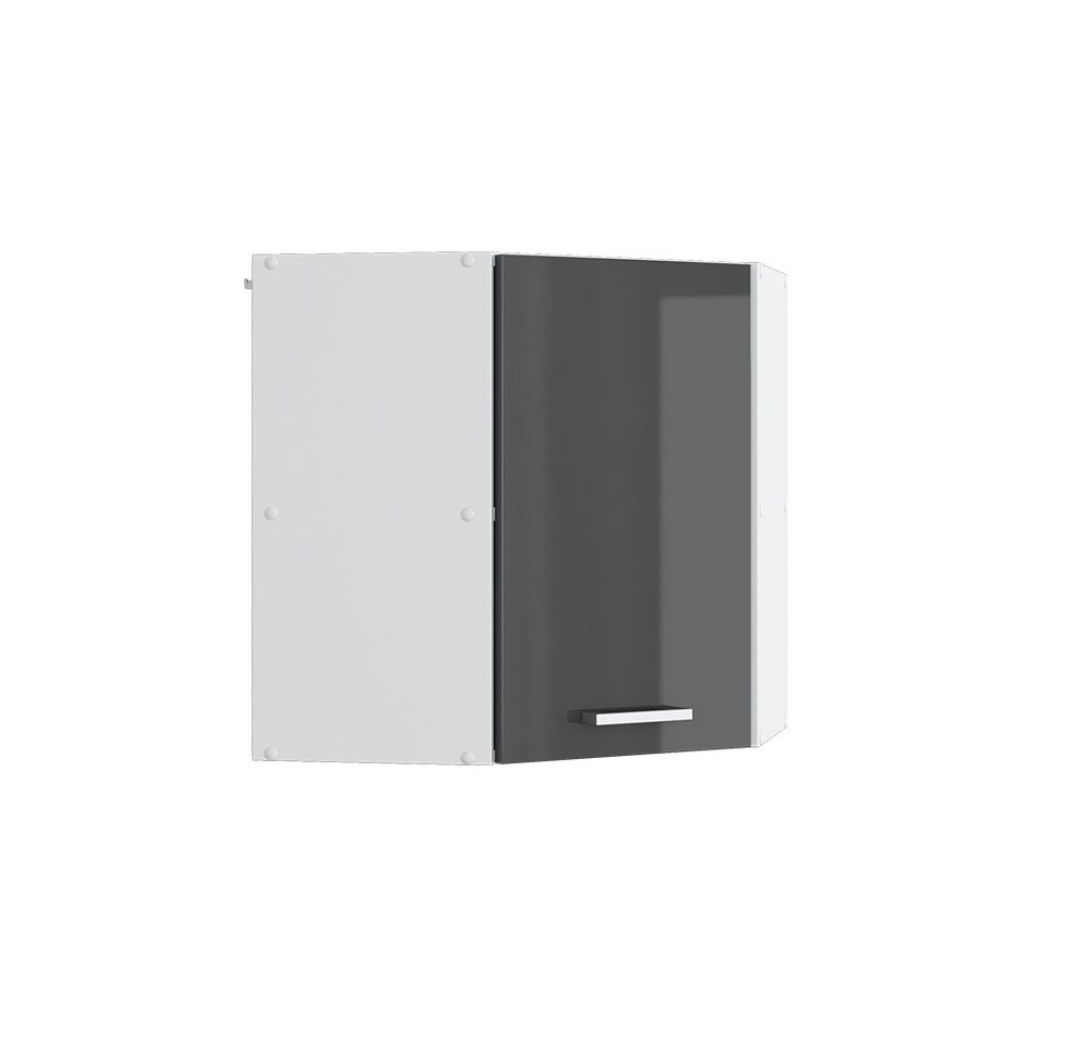 Vicco Schranksystem R-Line, Anthrazit Hochglanz/Weiß, 57 cm Eckhängeschrank mit Tür Vicco Schranksystem R-Line, Anthrazit Hochglanz/Weiß, 57 cm Eckhängeschrank mit Tür von Vicco