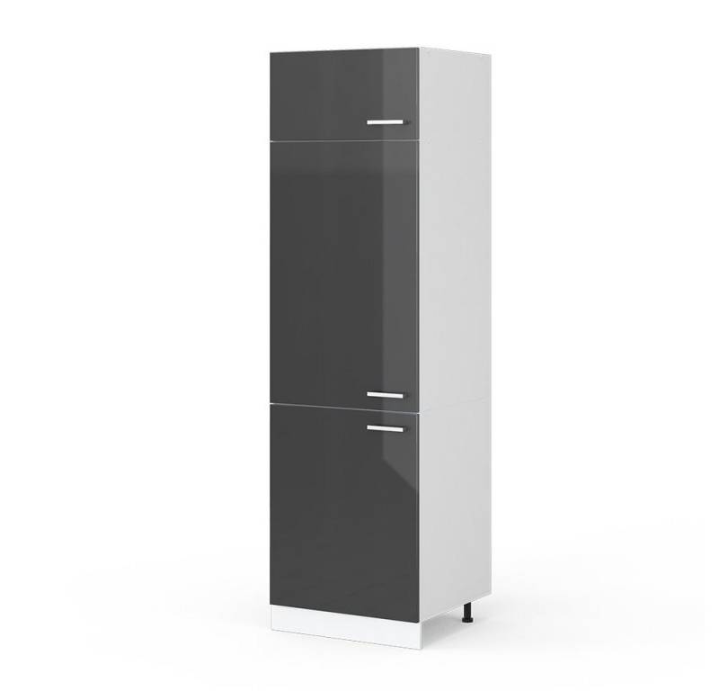 Vicco Schranksystem R-Line, Anthrazit Hochglanz/Weiß, 60 cm mit Türen von Vicco