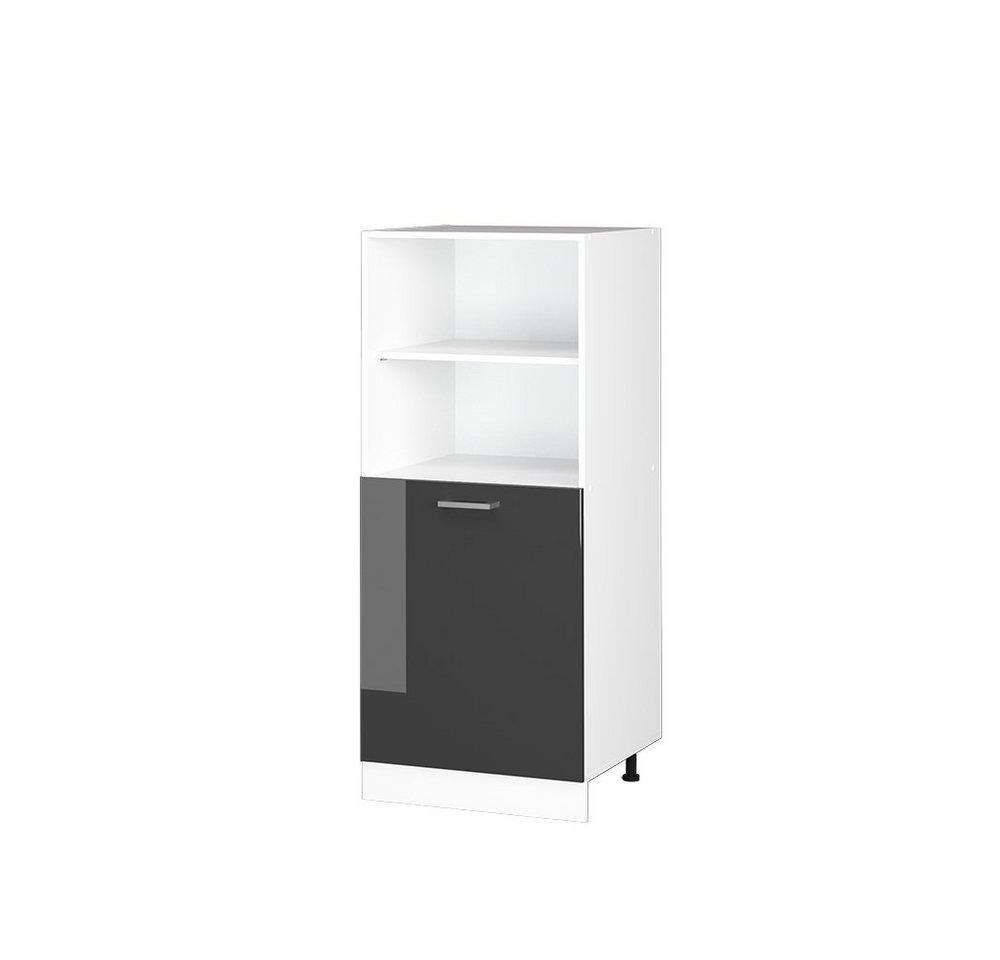 Vicco Schranksystem R-Line, Anthrazit Hochglanz/Weiß, 60 cm mit offenen Regalen, und Tür Vicco Schranksystem R-Line, Anthrazit Hochglanz/Weiß, 60 cm mit offenen Regalen, und Tür von Vicco