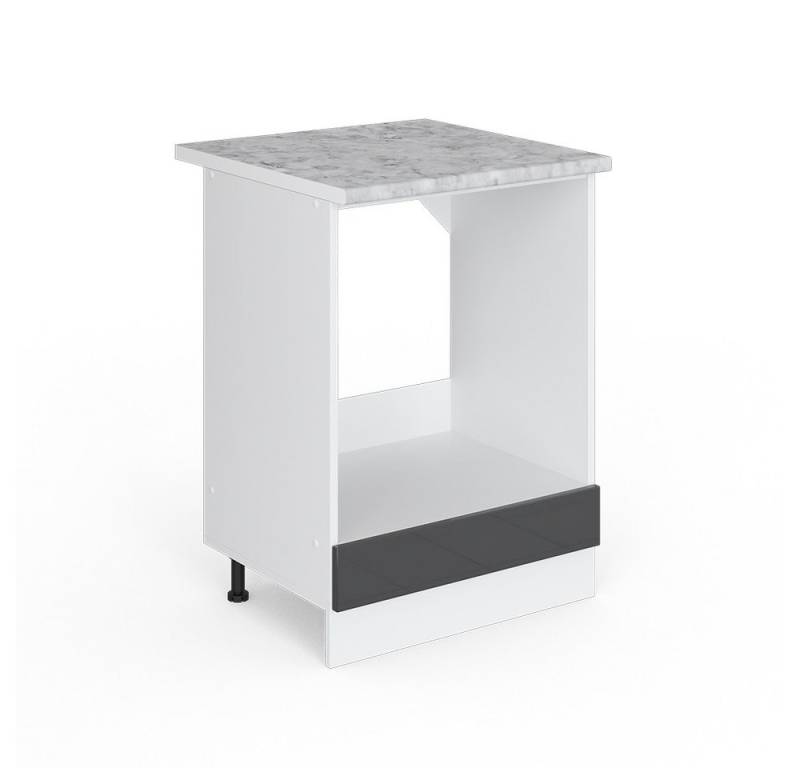 Vicco Schranksystem R-Line, Anthrazit Hochglanz/Weiß, 60cm mit Großnische, mit AP von Vicco
