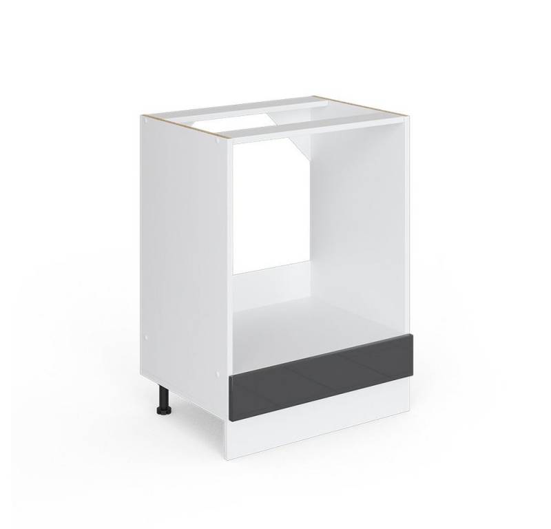 Vicco Schranksystem R-Line, Anthrazit Hochglanz/Weiß, 60cm mit Großnische, ohne AP von Vicco