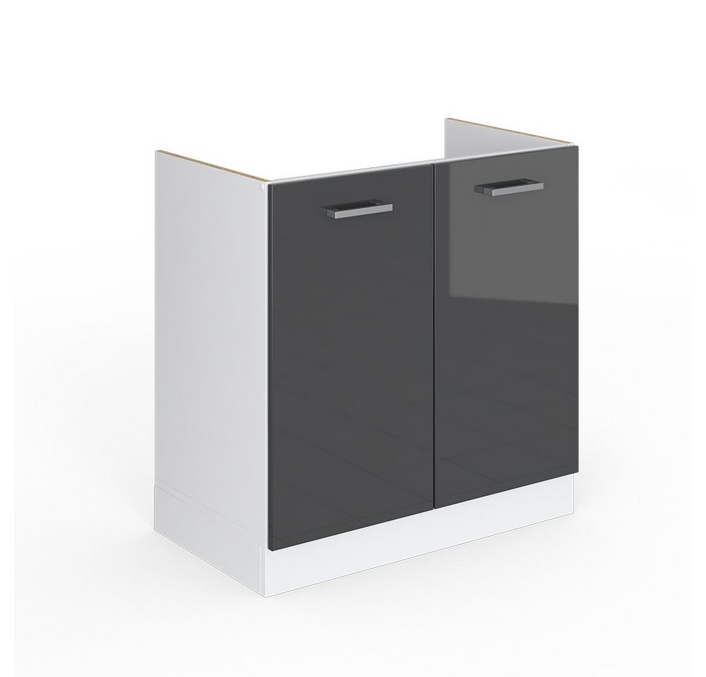 Vicco Schranksystem R-Line, Anthrazit Hochglanz/Weiß, 80 cm mit Türen, ohne Arbeitspl... Vicco Schranksystem R-Line, Anthrazit Hochglanz/Weiß, 80 cm mit Türen, ohne Arbeitspl... von Vicco
