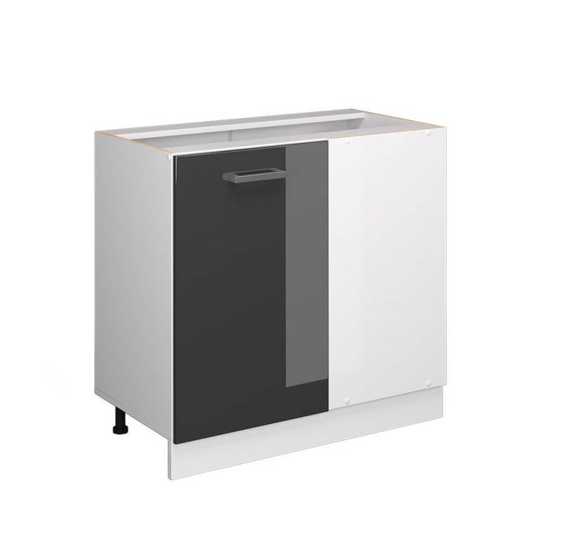 Vicco Schranksystem R-Line, Anthrazit Hochglanz/Weiß, 86 cm mit Tür, ohne Arbeitsplatte von Vicco