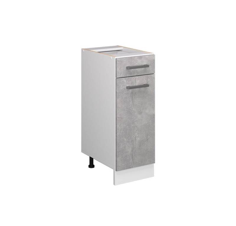 Vicco Schranksystem R-Line, Beton/Weiß, 30 cm mit Schublade, ohne Arbeitsplatte von Vicco