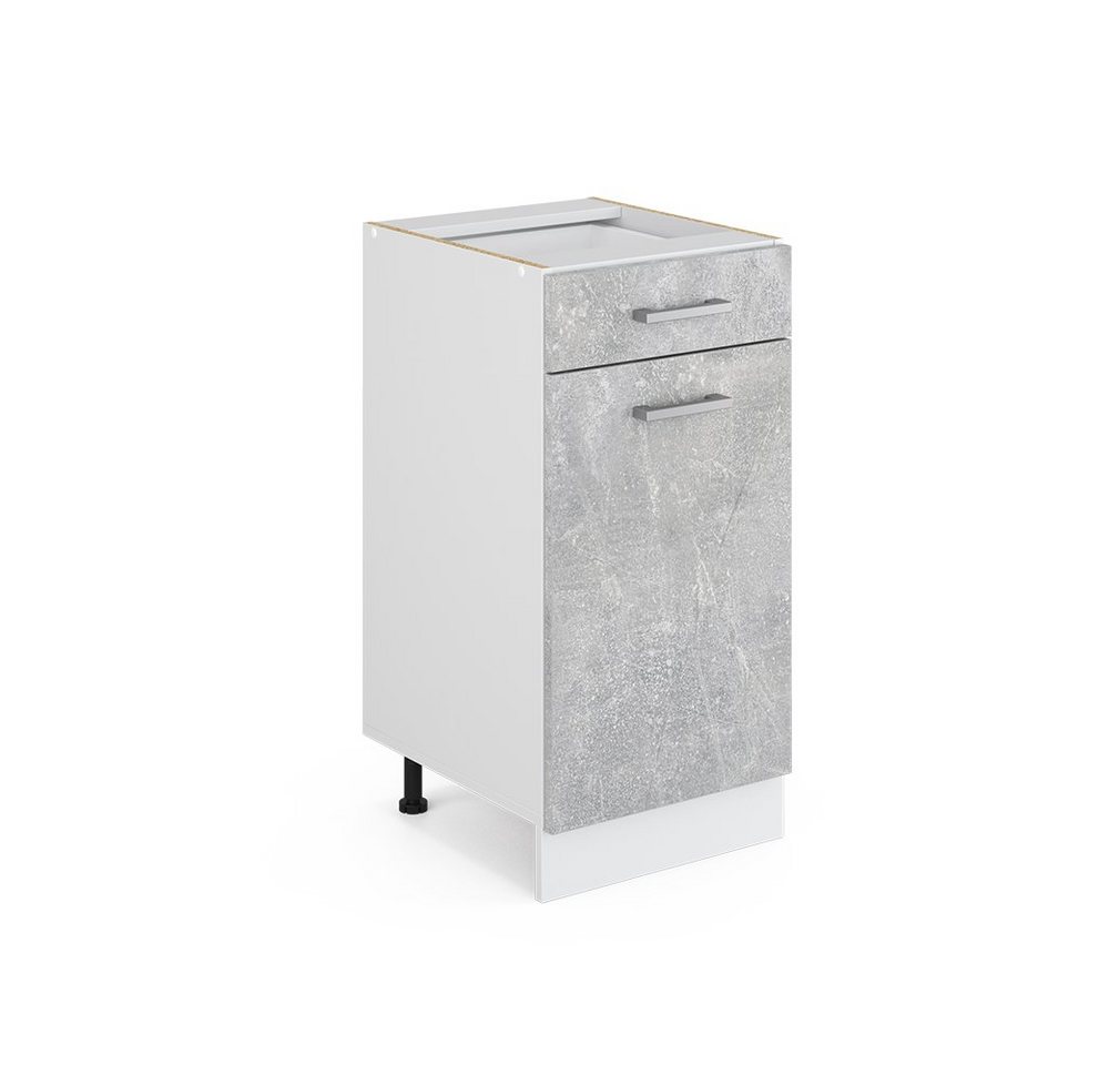 Vicco Schranksystem R-Line, Beton/Weiß, 40 cm mit Schublade, mit Arbeitsplatte Vicco Schranksystem R-Line, Beton/Weiß, 40 cm mit Schublade, mit Arbeitsplatte von Vicco