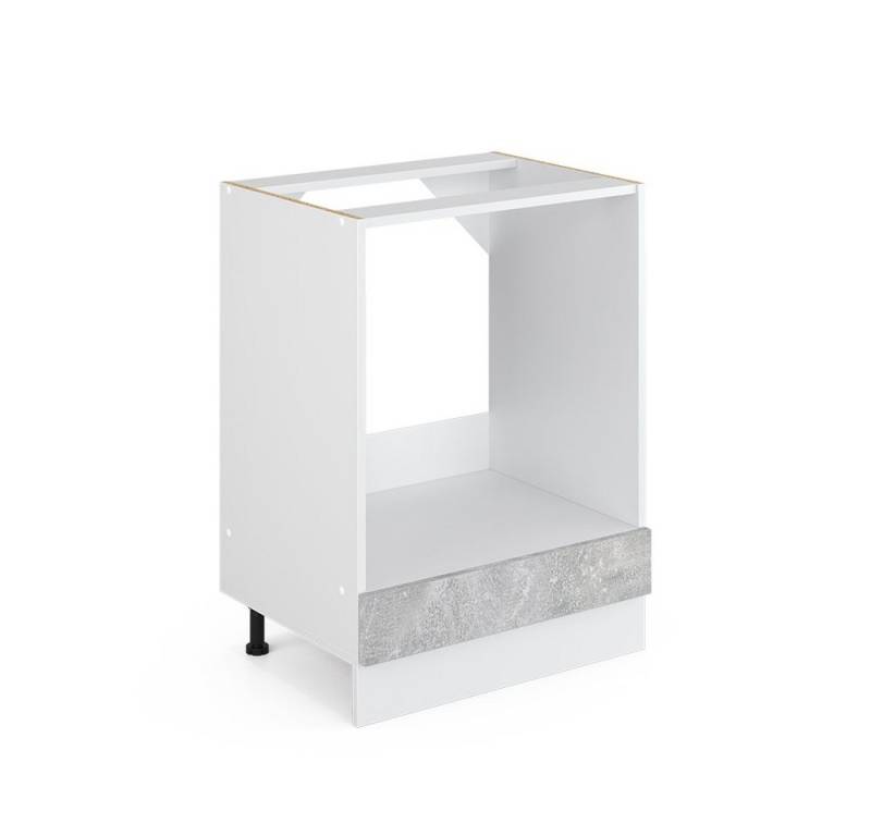 Vicco Schranksystem R-Line, Beton/Weiß, 60 cm mit Großnische, ohne Arbeitsplatte von Vicco