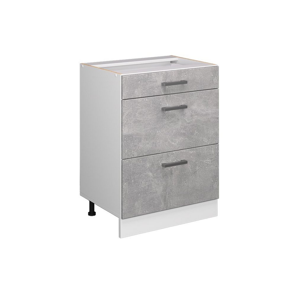Vicco Schranksystem R-Line, Beton/Weiß, 60 cm mit Schubladen, ohne Arbeitsplatte Vicco Schranksystem R-Line, Beton/Weiß, 60 cm mit Schubladen, ohne Arbeitsplatte von Vicco