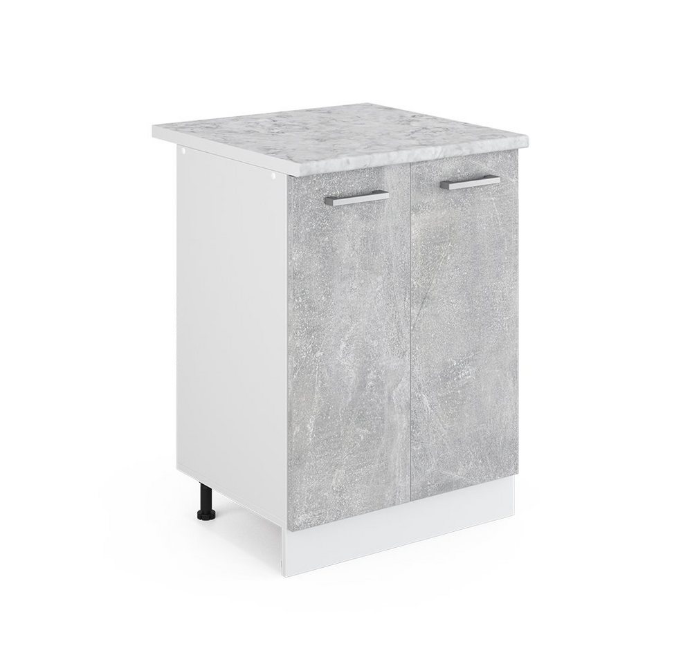 Vicco Schranksystem R-Line, Beton/Weiß, 60 cm mit Türen, mit Arbeitsplatte Vicco Schranksystem R-Line, Beton/Weiß, 60 cm mit Türen, mit Arbeitsplatte von Vicco